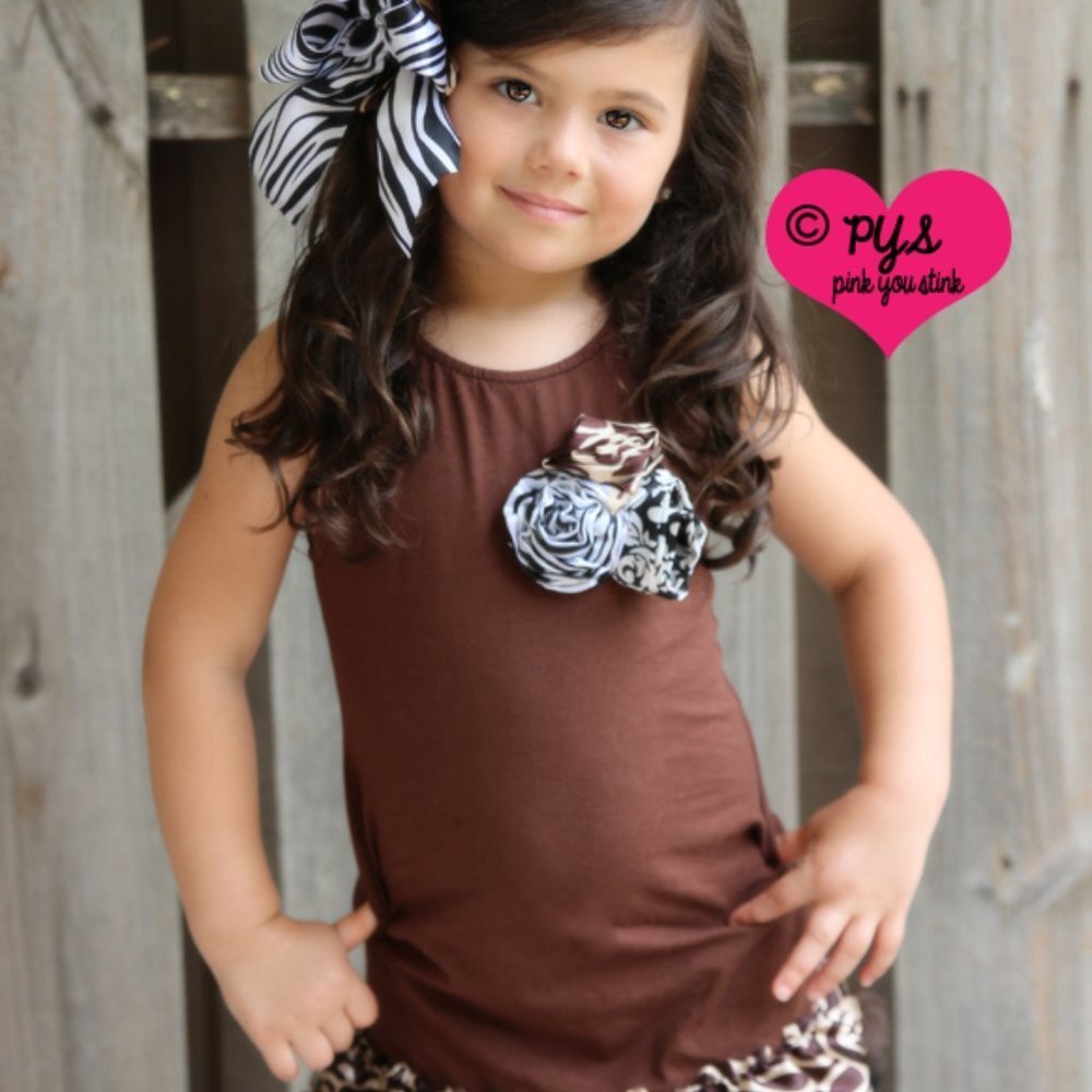 Girls Animal Print Summer Dress Size 1/2T NEW 2PC - Picture 4 of 4